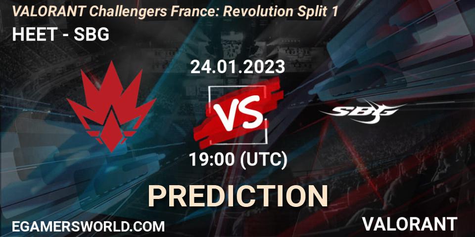Prognose für das Spiel HEET VS SBG. 24.01.2023 at 19:10. VALORANT - VALORANT Challengers 2023 France: Revolution Split 1