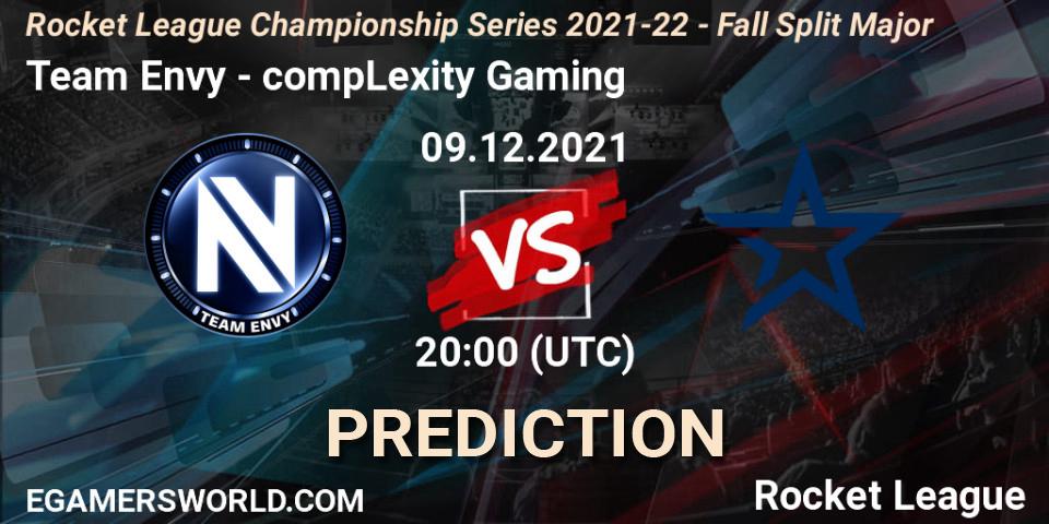 Prognose für das Spiel Team Envy VS compLexity Gaming. 09.12.21. Rocket League - RLCS 2021-22 - Fall Split Major
