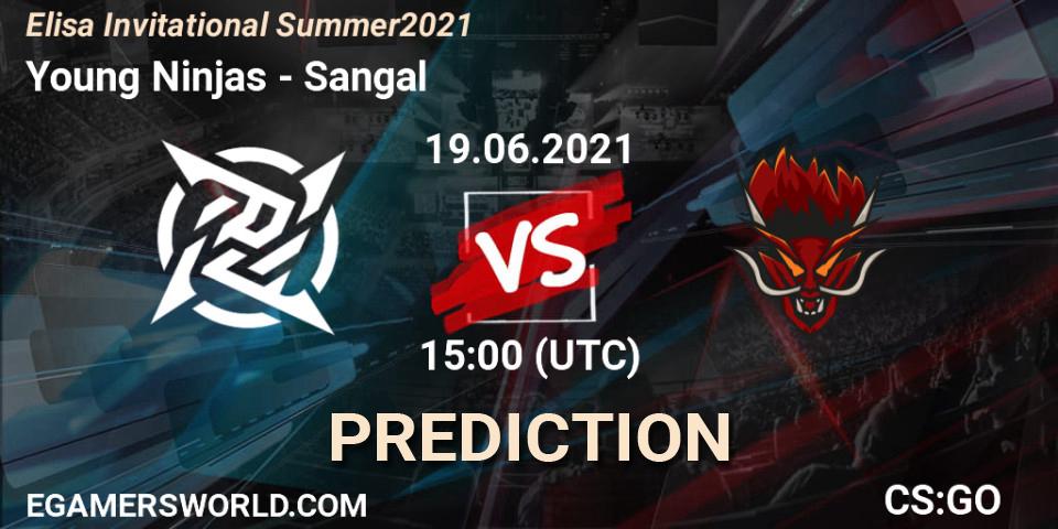 Prognose für das Spiel Young Ninjas VS Sangal. 19.06.2021 at 15:00. Counter-Strike (CS2) - Elisa Invitational Summer 2021