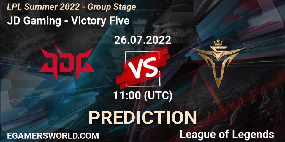 Prognose für das Spiel JD Gaming VS Victory Five. 26.07.22. LoL - LPL Summer 2022 - Group Stage