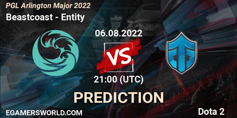 Prognose für das Spiel Beastcoast VS Entity. 06.08.22. Dota 2 - PGL Arlington Major 2022 - Group Stage