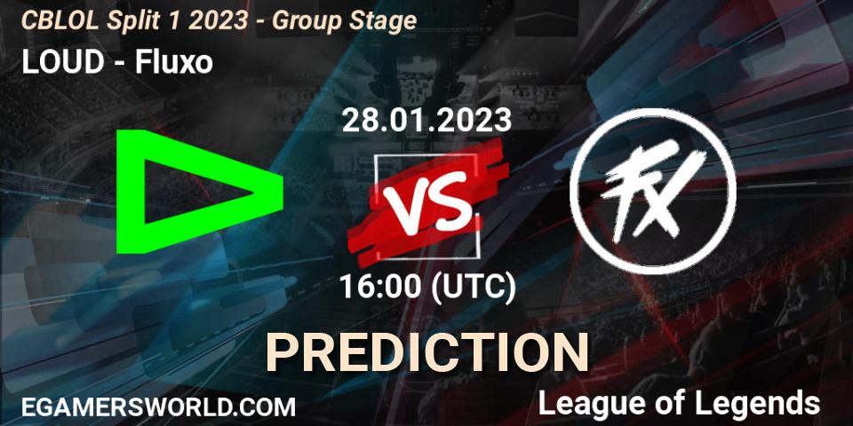 Prognose für das Spiel LOUD VS Fluxo. 28.01.23. LoL - CBLOL Split 1 2023 - Group Stage