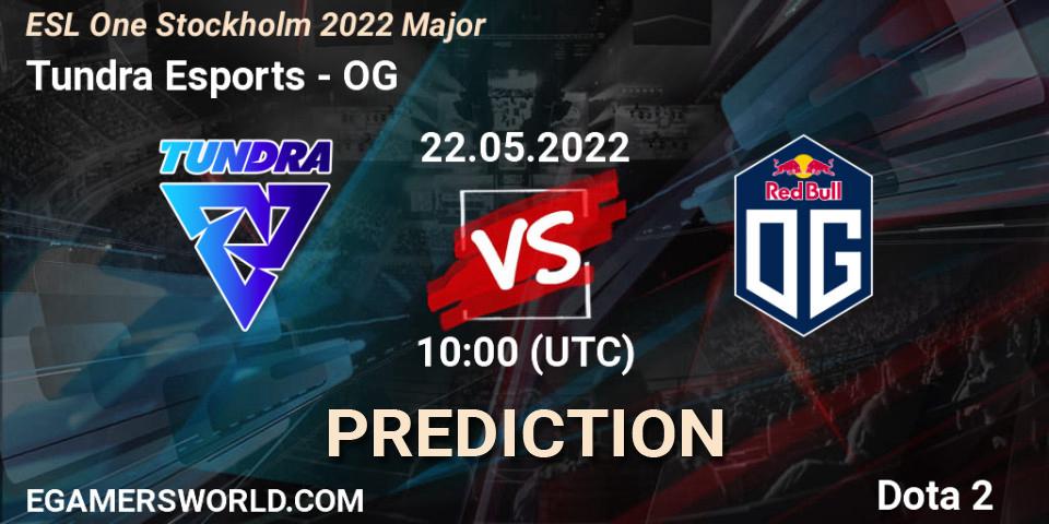 Prognose für das Spiel Tundra Esports VS OG. 22.05.22. Dota 2 - ESL One Stockholm 2022 Major