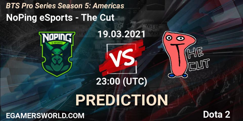 Prognose für das Spiel NoPing eSports VS The Cut. 19.03.2021 at 23:29. Dota 2 - BTS Pro Series Season 5: Americas