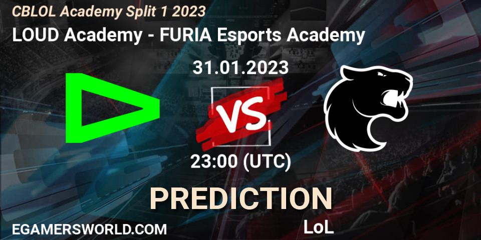 Prognose für das Spiel LOUD Academy VS FURIA Esports Academy. 31.01.23. LoL - CBLOL Academy Split 1 2023