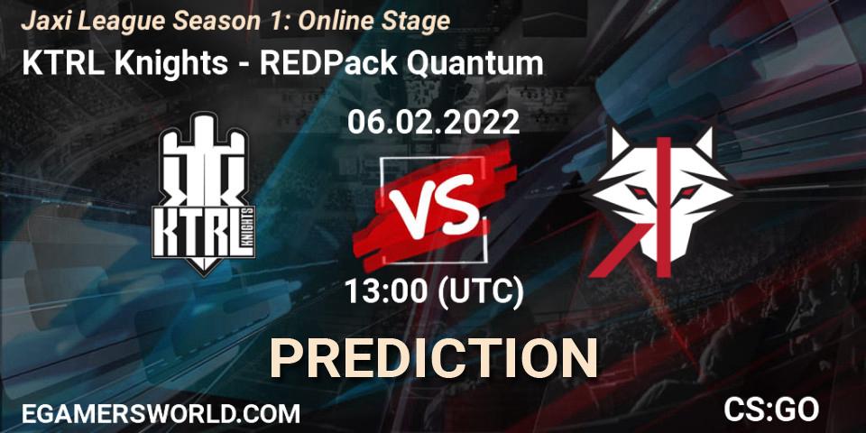 Prognose für das Spiel KTRL Knights VS REDPack Quantum. 06.02.2022 at 13:00. Counter-Strike (CS2) - Jaxi League Season 1: Online Stage