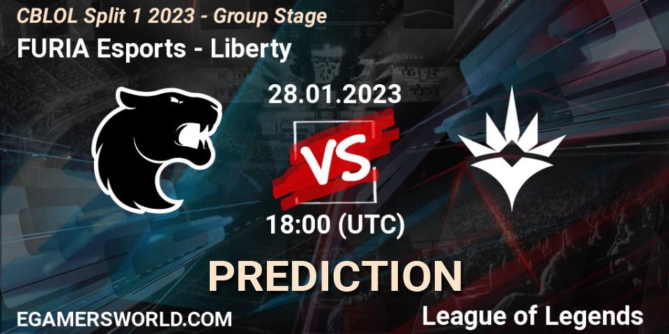 Prognose für das Spiel FURIA Esports VS Liberty. 28.01.23. LoL - CBLOL Split 1 2023 - Group Stage