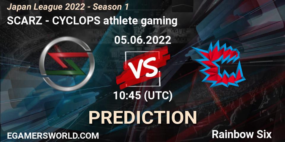 Prognose für das Spiel SCARZ VS CYCLOPS athlete gaming. 05.06.2022 at 10:45. Rainbow Six - Japan League 2022 - Season 1