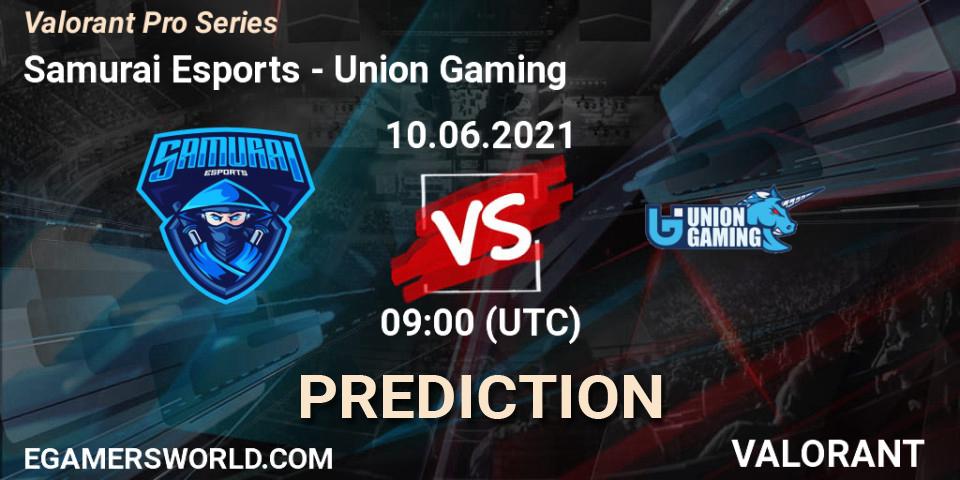 Prognose für das Spiel Samurai Esports VS Union Gaming. 10.06.2021 at 09:30. VALORANT - Valorant Pro Series