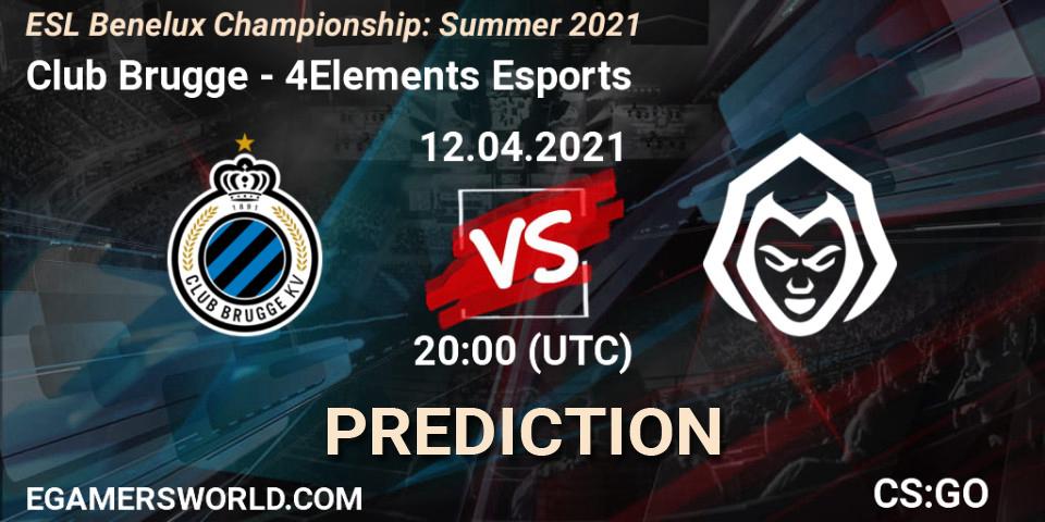 Prognose für das Spiel Club Brugge VS 4Elements Esports. 12.04.21. CS2 (CS:GO) - ESL Benelux Championship: Summer 2021
