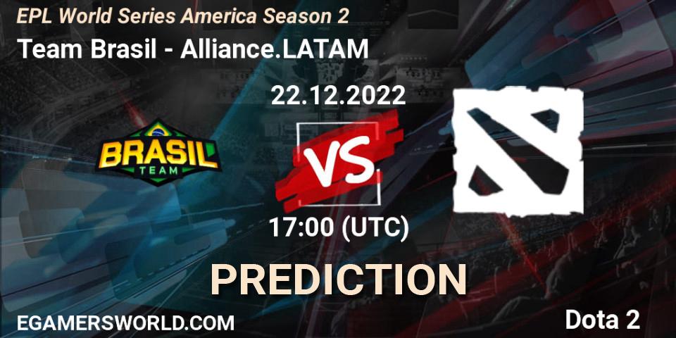 Prognose für das Spiel Team Brasil VS Alliance.LATAM. 22.12.22. Dota 2 - EPL World Series America Season 2