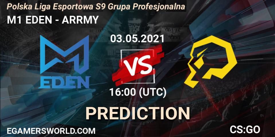 Prognose für das Spiel M1 EDEN VS ARRMY. 03.05.2021 at 16:00. Counter-Strike (CS2) - Polska Liga Esportowa S9 Grupa Profesjonalna