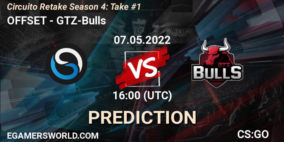 Prognose für das Spiel OFFSET VS GTZ-Bulls. 07.05.22. CS2 (CS:GO) - Circuito Retake Season 4: Take #1