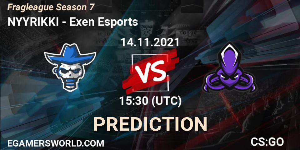 Prognose für das Spiel Conquer VS Exen Esports. 14.11.2021 at 15:30. Counter-Strike (CS2) - Fragleague Season 7