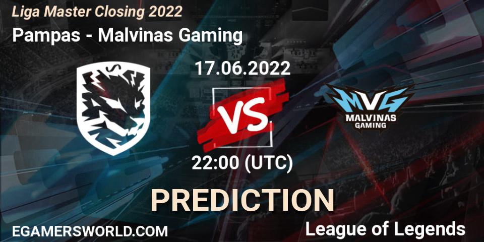 Prognose für das Spiel Pampas VS Malvinas Gaming. 17.06.22. LoL - Liga Master Closing 2022