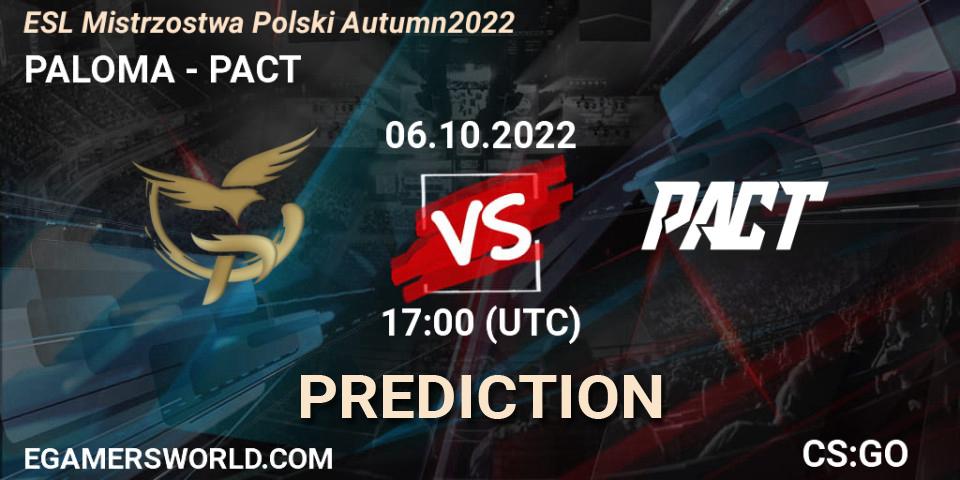 Prognose für das Spiel PALOMA VS Thunder Awaken. 06.10.22. CS2 (CS:GO) - ESL Mistrzostwa Polski Autumn 2022