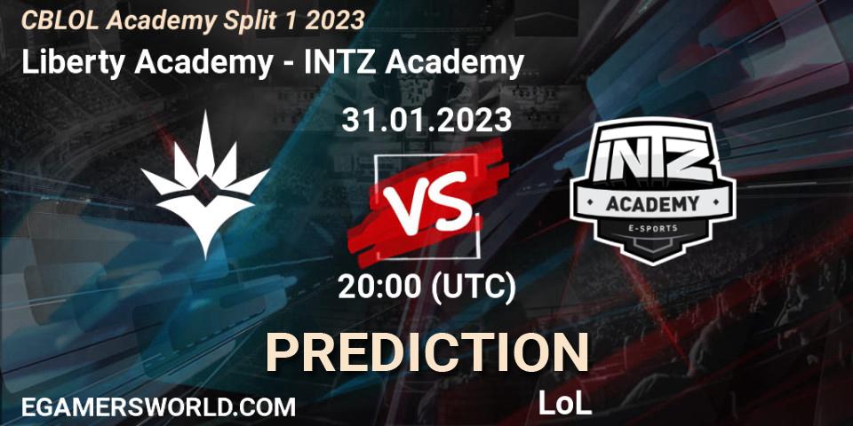 Prognose für das Spiel Liberty Academy VS INTZ Academy. 31.01.23. LoL - CBLOL Academy Split 1 2023