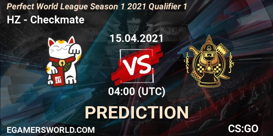 Prognose für das Spiel HZ VS Checkmate. 15.04.21. CS2 (CS:GO) - Perfect World League Season 1 2021 Qualifier 1