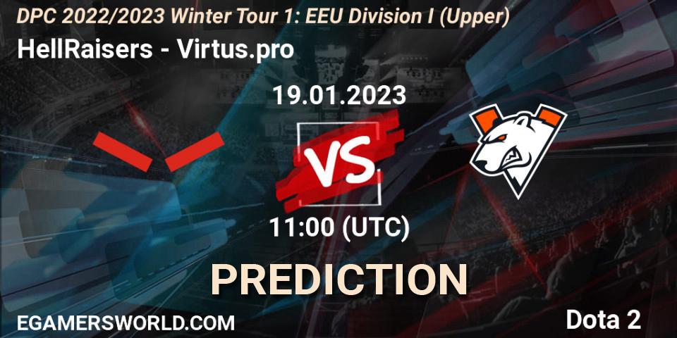 Prognose für das Spiel HellRaisers VS Virtus.pro. 19.01.2023 at 11:02. Dota 2 - DPC 2022/2023 Winter Tour 1: EEU Division I (Upper)