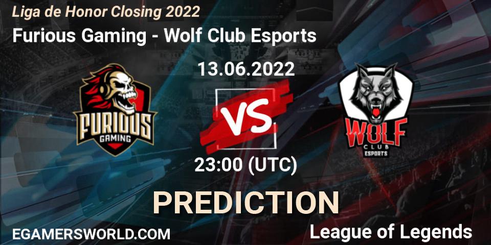 Prognose für das Spiel Furious Gaming VS Wolf Club Esports. 13.06.2022 at 23:00. LoL - Liga de Honor Closing 2022