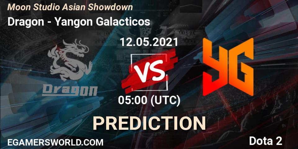 Prognose für das Spiel Dragon VS Yangon Galacticos. 12.05.2021 at 05:15. Dota 2 - Moon Studio Asian Showdown