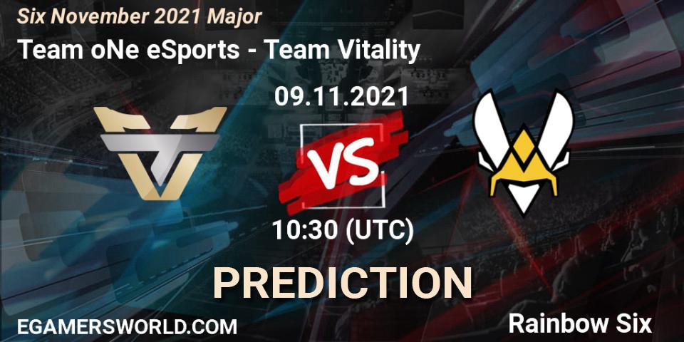 Prognose für das Spiel Team Vitality VS Team oNe eSports. 10.11.21. Rainbow Six - Six Sweden Major 2021