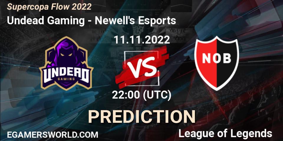 Prognose für das Spiel Undead Gaming VS Newell's Esports. 11.11.22. LoL - Supercopa Flow 2022