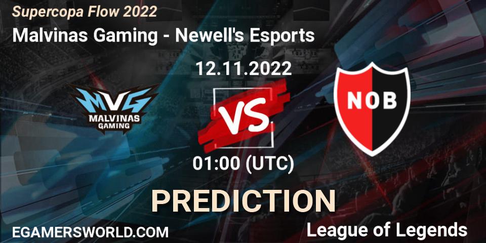 Prognose für das Spiel Malvinas Gaming VS Newell's Esports. 12.11.22. LoL - Supercopa Flow 2022