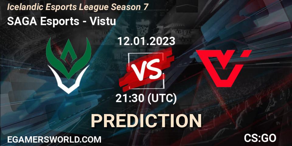 Prognose für das Spiel SAGA Esports VS Viðstöðu. 12.01.23. CS2 (CS:GO) - Icelandic Esports League Season 7
