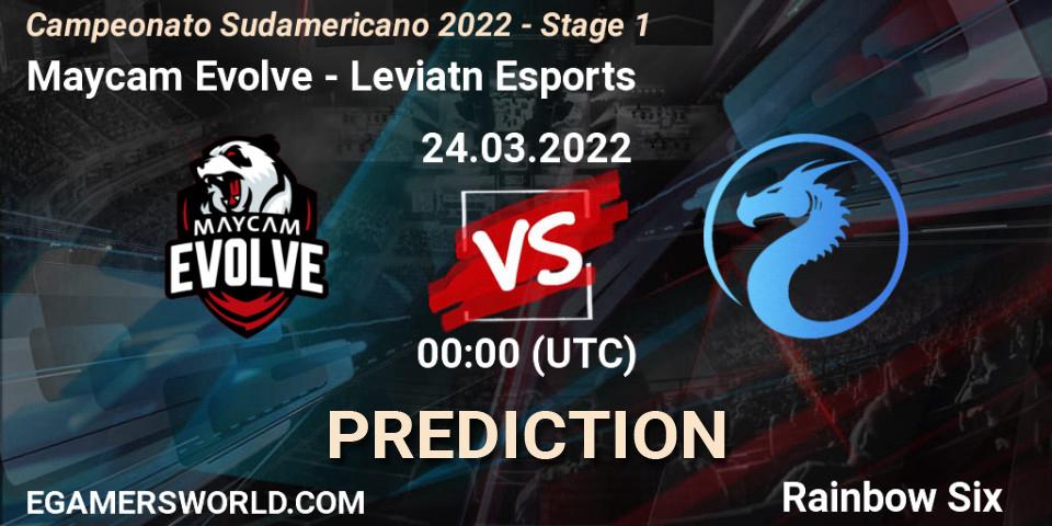 Prognose für das Spiel Maycam Evolve VS Leviatán Esports. 24.03.2022 at 02:00. Rainbow Six - Campeonato Sudamericano 2022 - Stage 1