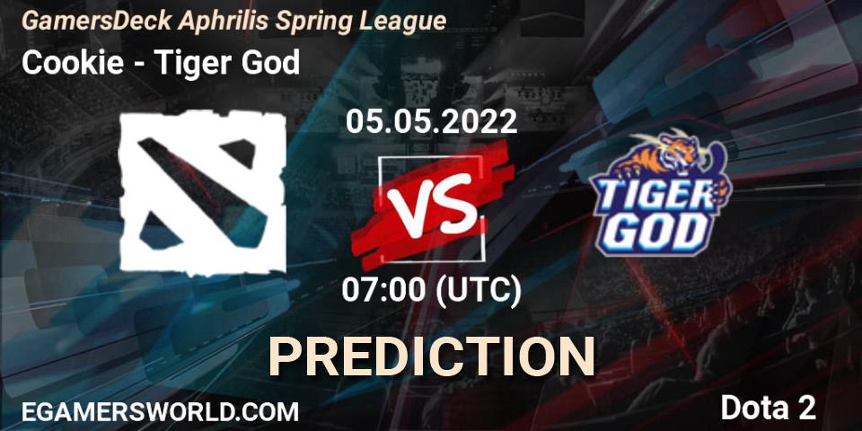 Prognose für das Spiel Cookie VS Tiger God. 05.05.22. Dota 2 - GamersDeck Aphrilis Spring League
