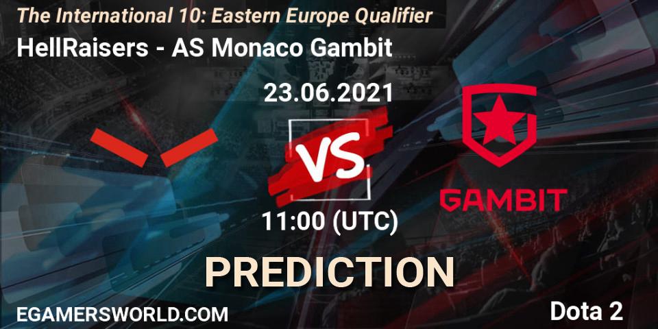 Prognose für das Spiel HellRaisers VS AS Monaco Gambit. 23.06.2021 at 15:30. Dota 2 - The International 10: Eastern Europe Qualifier