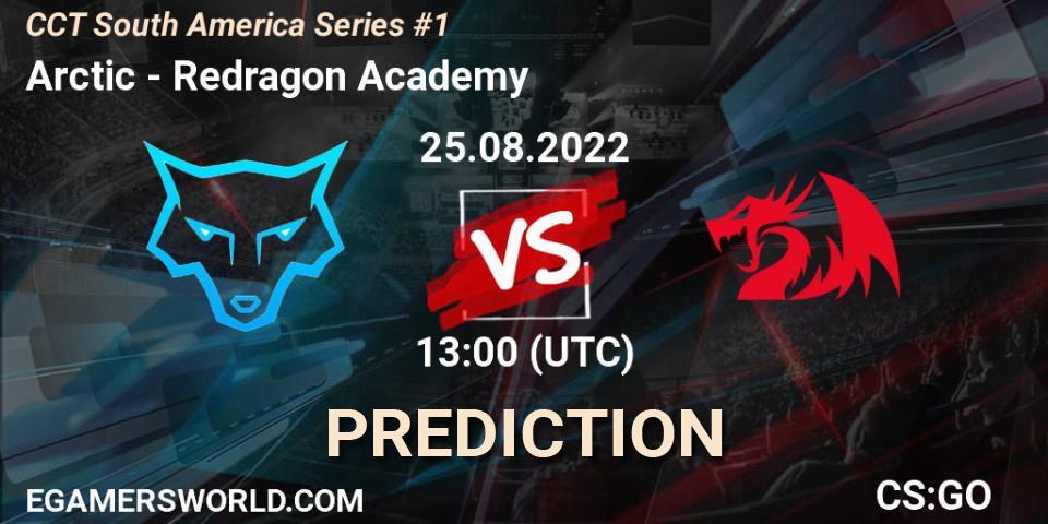 Prognose für das Spiel Arctic VS Redragon Academy. 25.08.2022 at 13:00. Counter-Strike (CS2) - CCT South America Series #1