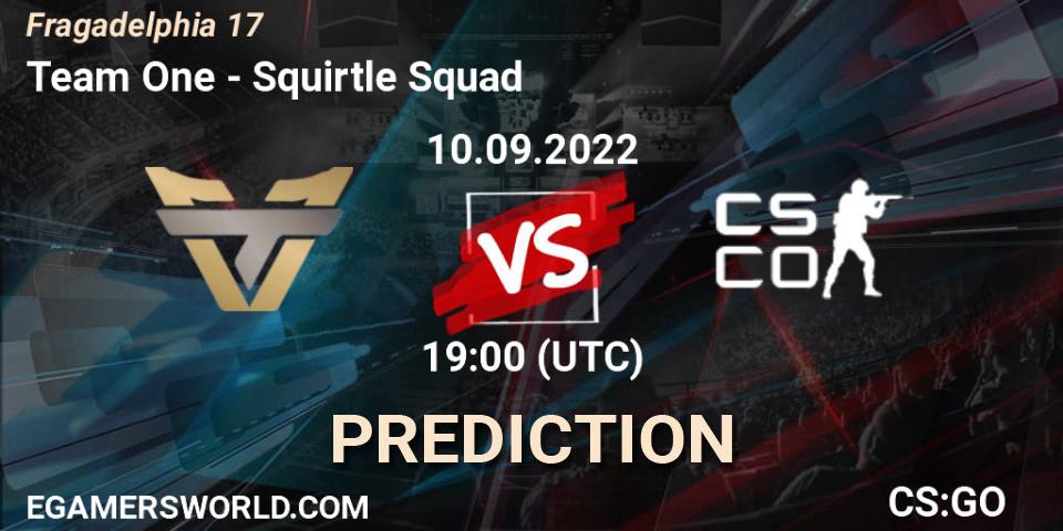 Prognose für das Spiel Team One VS Squirtle Squad. 10.09.2022 at 19:00. Counter-Strike (CS2) - Fragadelphia 17