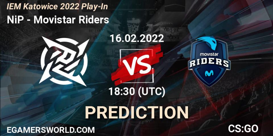 Prognose für das Spiel NiP VS Movistar Riders. 16.02.2022 at 19:00. Counter-Strike (CS2) - IEM Katowice 2022 Play-In
