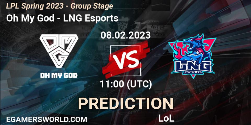 Prognose für das Spiel Oh My God VS LNG Esports. 08.02.23. LoL - LPL Spring 2023 - Group Stage