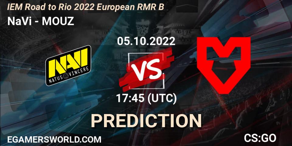 Prognose für das Spiel NaVi VS MOUZ. 05.10.22. CS2 (CS:GO) - IEM Road to Rio 2022 European RMR B