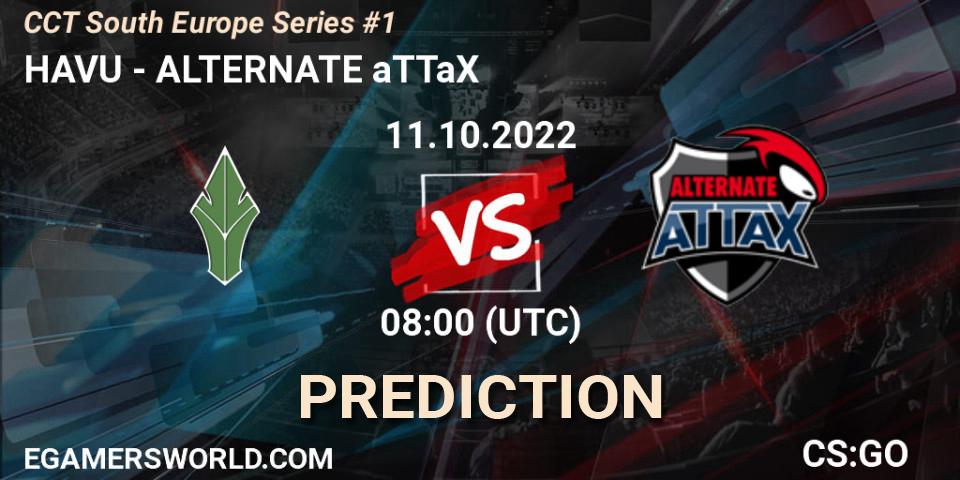Prognose für das Spiel HAVU VS ALTERNATE aTTaX. 11.10.22. CS2 (CS:GO) - CCT South Europe Series #1
