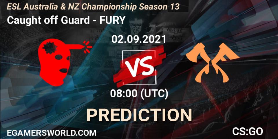 Prognose für das Spiel Caught off Guard VS FURY. 02.09.2021 at 08:00. Counter-Strike (CS2) - ESL Australia & NZ Championship Season 13