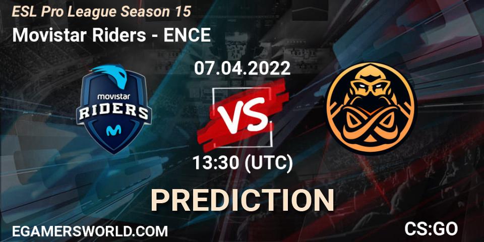 Prognose für das Spiel Movistar Riders VS ENCE. 07.04.22. CS2 (CS:GO) - ESL Pro League Season 15