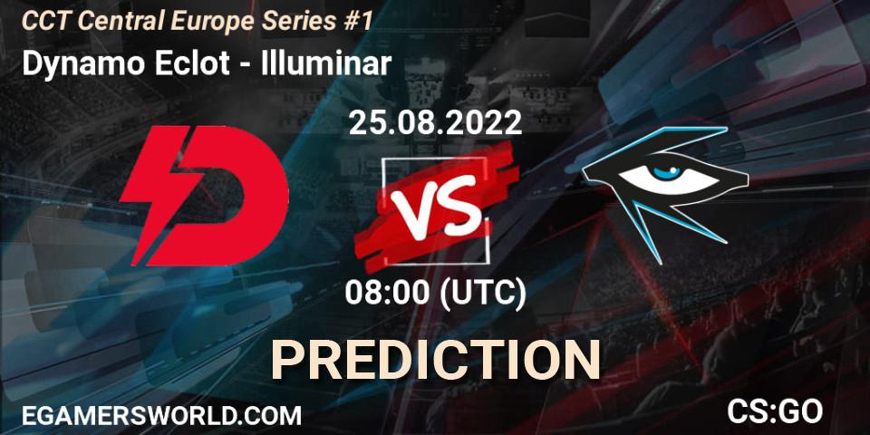 Prognose für das Spiel Dynamo Eclot VS Illuminar. 25.08.2022 at 08:00. Counter-Strike (CS2) - CCT Central Europe Series #1