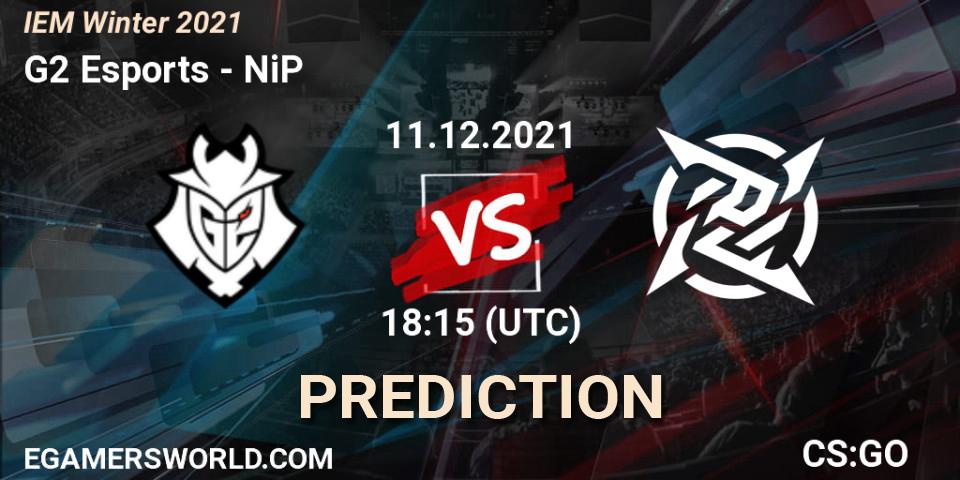 Prognose für das Spiel G2 Esports VS NiP. 11.12.2021 at 18:20. Counter-Strike (CS2) - IEM Winter 2021