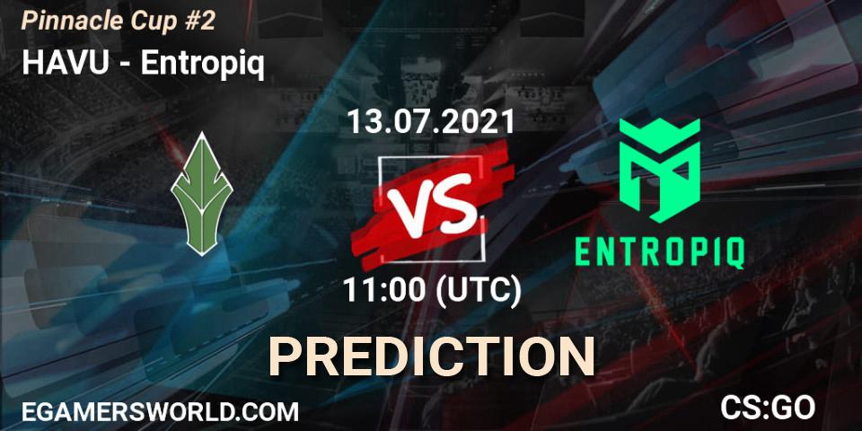Prognose für das Spiel HAVU VS Entropiq. 13.07.2021 at 11:00. Counter-Strike (CS2) - Pinnacle Cup #2