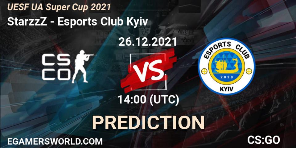 Prognose für das Spiel StarzzZ VS Esports Club Kyiv. 26.12.2021 at 14:00. Counter-Strike (CS2) - UESF Ukrainian Super Cup 2021