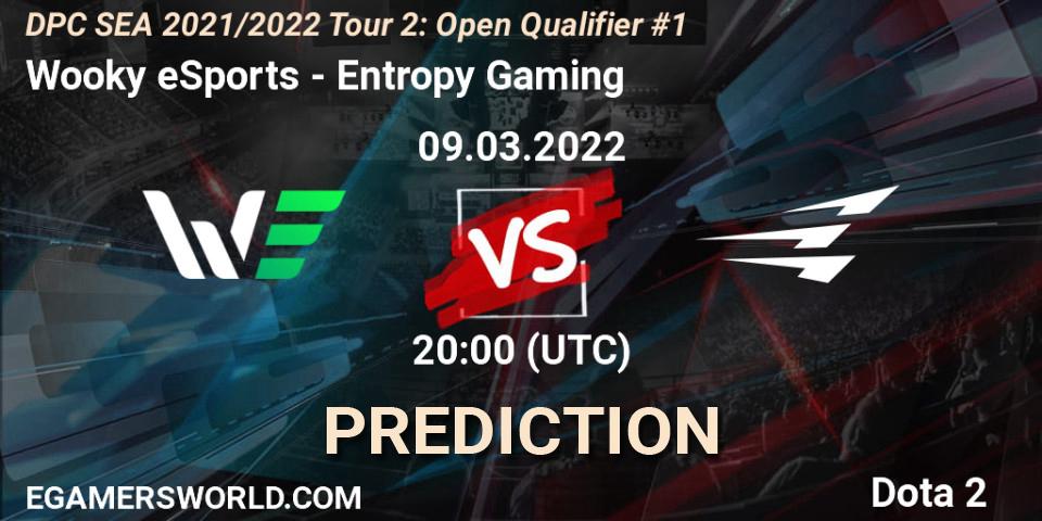 Prognose für das Spiel Wooky eSports VS Entropy Gaming. 09.03.2022 at 20:03. Dota 2 - DPC SEA 2021/2022 Tour 2: Open Qualifier #1