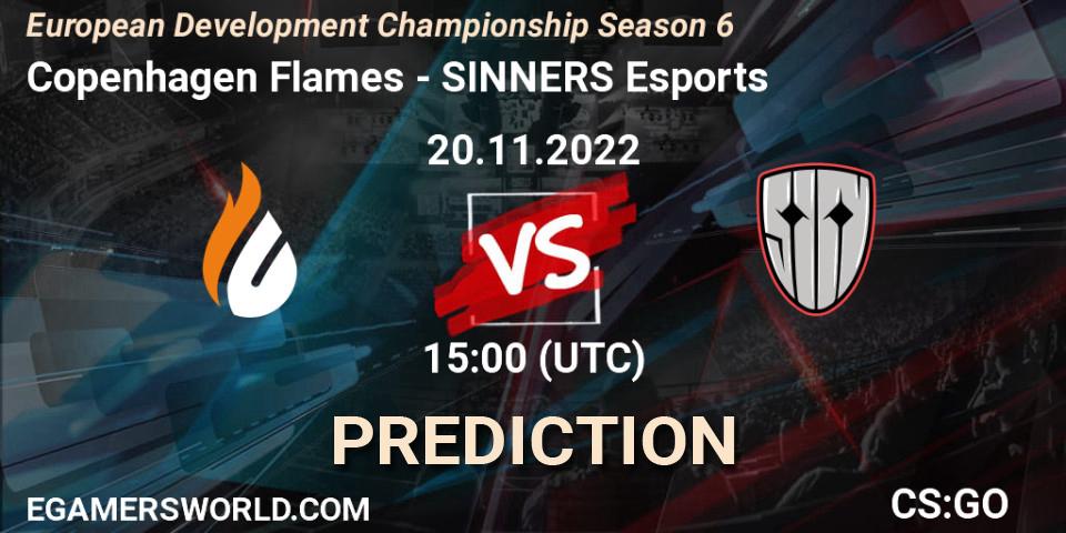 Prognose für das Spiel Copenhagen Flames VS SINNERS Esports. 20.11.22. CS2 (CS:GO) - European Development Championship Season 6