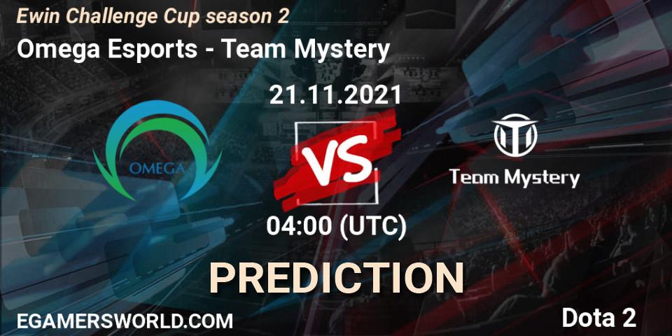 Prognose für das Spiel Omega Esports VS Team Mystery. 21.11.21. Dota 2 - Ewin Challenge Cup season 2