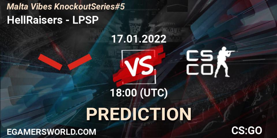 Prognose für das Spiel HellRaisers VS LPSP. 17.01.22. CS2 (CS:GO) - Malta Vibes Knockout Series #5