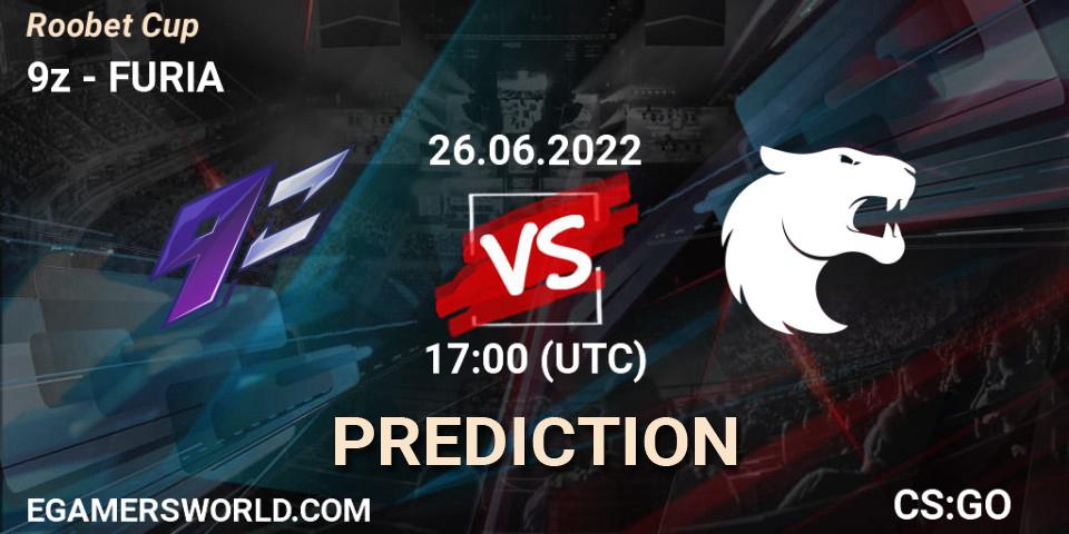 Prognose für das Spiel 9z VS FURIA. 26.06.2022 at 17:00. Counter-Strike (CS2) - Roobet Cup