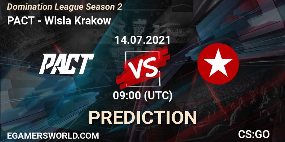 Prognose für das Spiel PACT VS Wisla Krakow. 14.07.21. CS2 (CS:GO) - Domination League Season 2